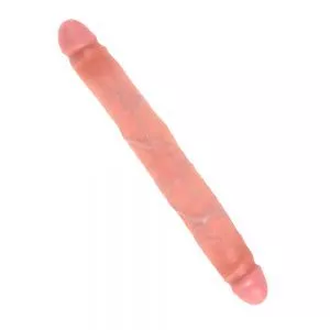 King Cock 12 Slim Double Dildo Flesh by PipeDream for you to buy online.