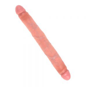 King Cock 12 Slim Double Dildo Flesh by PipeDream for you to buy online.