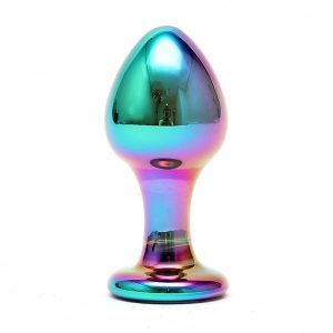 Sensual Multi Coloured Glass Melany Anal Dildo by Rimba for you to buy online.