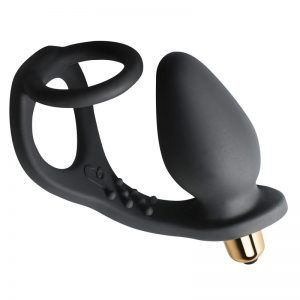 Rocks Off 7 Speed ROZen Cockring And Anal Plug Black by Rocks Off Ltd for you to buy online.