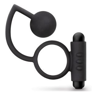 Buy Anal Adventures Platinum Ball With Vibrating Cock Ring by Blush Novelties online.