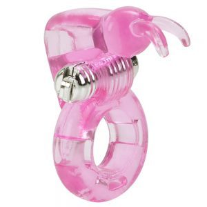 Buy Basic Essentials Bunny Enhancer Cock Ring With Stimulator by California Exotic online.