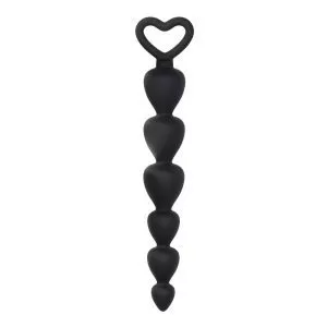 Buy Black Silicone Anal Beads by Shots Toys online.