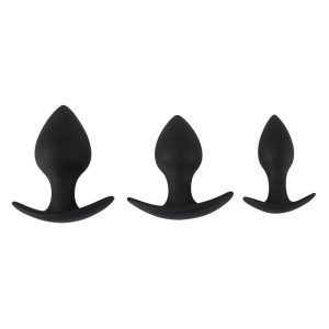 Buy Black Velvet Silicone Three Piece Anal Training Set by Various Toy Brands online.