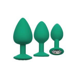 Buy Cheeky Gems Butt Plugs 3 Piece Set Green by California Exotic online.