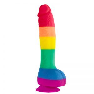 Buy Colours Pride Edition 8 Inch Realistic Silicone Dildo With Balls by NS Novelties online.