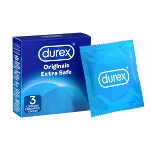 Buy Durex Extra Safe Regular Fit Condoms 3 Pack by Durex Condoms online.