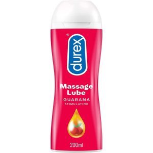 Buy Durex Massage Lube Guarana Stimulating 200ml by Durex Condoms online.