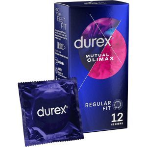 Buy Durex Mutual Climax Regular Fit Condoms 12 Pack by Durex Condoms online.
