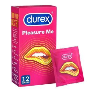 Buy Durex Pleasure Me Ribbed And Dotted Condoms 12 Pack by Durex Condoms online.