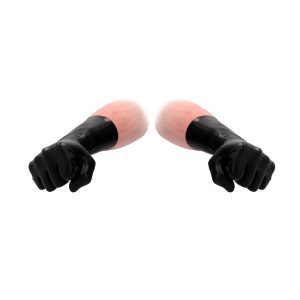 Buy Fist It Black Latex Short Gloves by Shots Toys online.