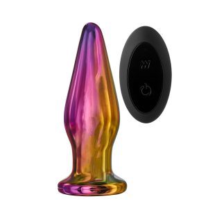 Buy Glamour Glass Remote Control Tapered Butt Plug by Dream Toys online.