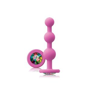 Buy Glams Pink Ripple Anal Plug Rainbow Gem by NS Novelties online.