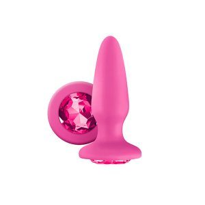 Buy Glams Silicone Rainbow Gem Butt Plug Pink by NS Novelties online.