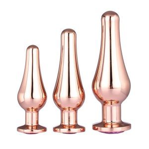 Buy Gleaming Butt Plug Set Rose Gold by Dream Toys online.