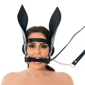 Buy Horsebit Mouth Gag With Reins And Ears by Rimba online.