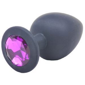 Buy Large Black Jewelled Silicone Butt Plug by Various Toy Brands online.