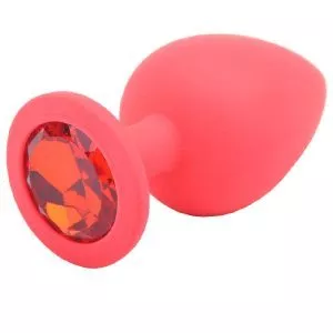 Buy Large Red Jewelled Silicone Butt Plug by Various Toy Brands online.