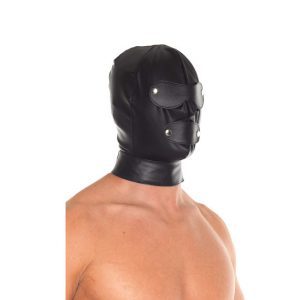 Buy Leather Full Face Mask With Detachable Blinkers by Rimba online.