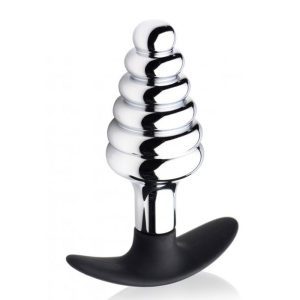 Buy Master Series Dark Hive Metal And Silicone Ribbed Anal Plug by Master Series online.