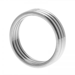 Buy Master Series Echo Stainless Steel Triple Cock Ring ML by Master Series online.