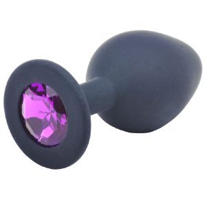 Buy Medium Black Jewelled Silicone Butt Plug by Various Toy Brands online.