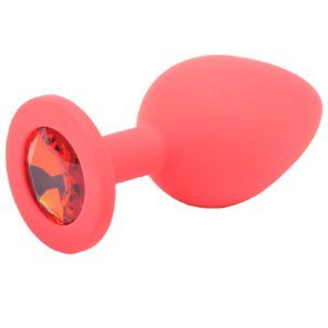 Buy Medium Red Jewelled Silicone Butt Plug by Various Toy Brands online.