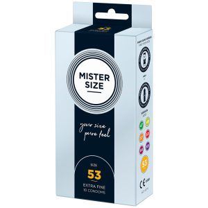 Buy Mister Size 53mm Your Size Pure Feel Condoms 10 Pack by Mister Size online.