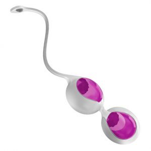 Ovo L1 Silicone Love Balls Waterproof White And Light Violet by OVO for you to buy online.