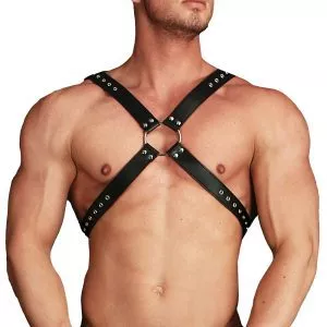 Buy Ouch Adonis High Halter Harness by Shots Toys online.