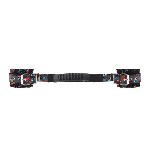 Buy Ouch Old School Tattoo Printed Hand Cuffs With Handle by Shots Toys online.