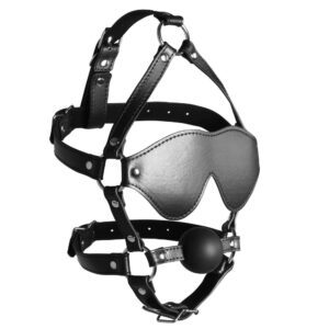 Ouch Xtreme Blindfolded Harness With Solid Ball Gag Shots Toys 2 1.jpg