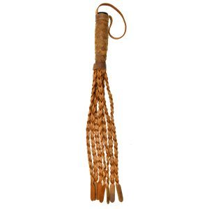 Buy Pain Medieval Braided 15 Inch Italian Leather Whip by Shots Toys online.