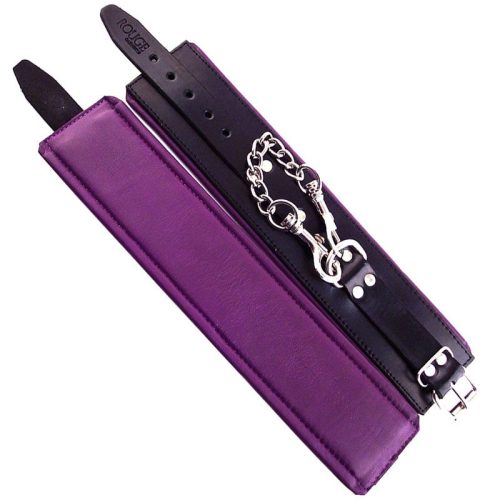 Rouge Garments Ankle Cuffs Padded Purple Trimmed by Rouge Garments for you to buy online.