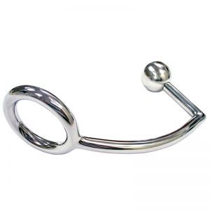 Stainless Steel Cock Ring With Anal Probe by Rouge Garments for you to buy online.