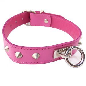 Rouge Garments Pink Studded ORing Studded Collar by Rouge Garments for you to buy online.