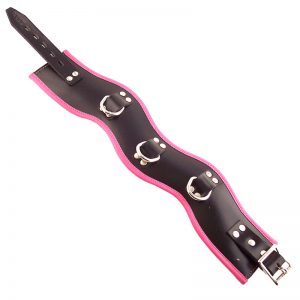 Rouge Garments Black And Pink Padded Posture Collar by Rouge Garments for you to buy online.
