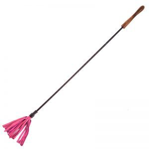 Rouge Garments Riding Crop With Wooden Handle Pink by Rouge Garments for you to buy online.