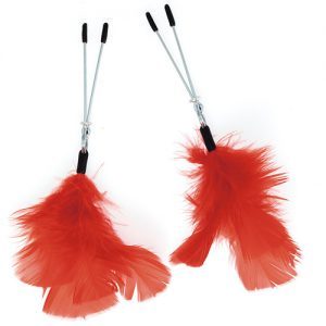 Buy Red Feather Nipple Clamps by Rimba online.