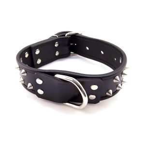 Buy Rouge Garments Black Leather Studded Collar by Rouge Garments online.