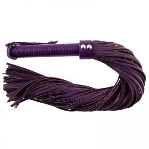 Buy Rouge Garments Large Purple Leather Flogger by Rouge Garments online.