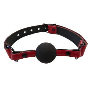 Buy Rouge Garments Leather Croc Print Ball Gag by Rouge Garments online.