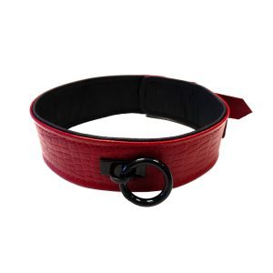 Buy Rouge Garments Leather Croc Print Collar by Rouge Garments online.