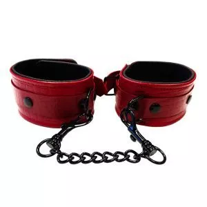 Buy Rouge Garments Leather Croc Print Wrist Cuffs by Rouge Garments online.