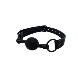 Buy Rouge Garments Plain Black Collar and Gag by Rouge Garments online.