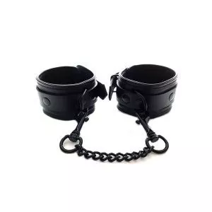 Buy Rouge Garments Plain Black Wrist Cuffs by Rouge Garments online.