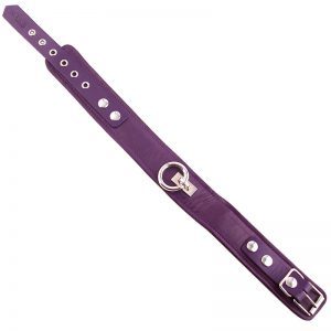 Buy Rouge Garments Plain Purple Leather Collar by Rouge Garments online.