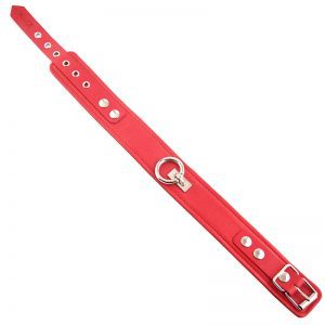 Buy Rouge Garments Plain Red Leather Collar by Rouge Garments online.