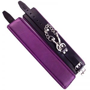 Buy Rouge Garments Wrist Cuffs Padded Purple Trimmed by Rouge Garments online.