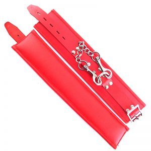 Buy Rouge Garments Wrist Cuffs Padded Red by Rouge Garments online.